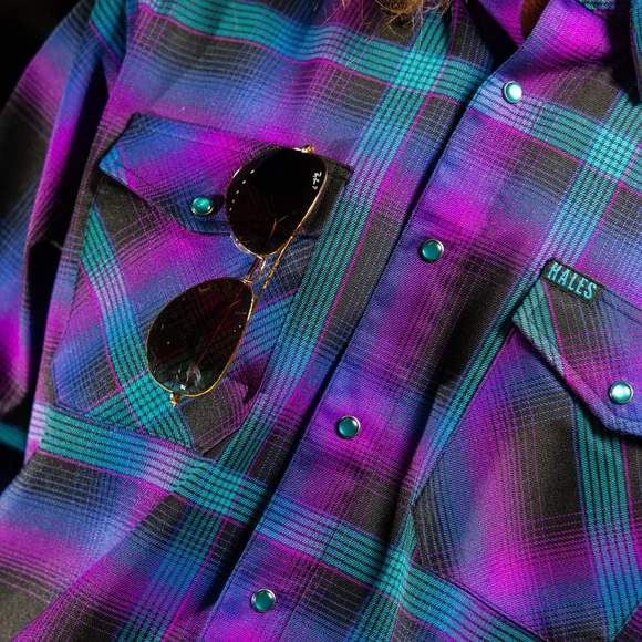 Hales Speed Shop Flannel Northern Lights Men's XL 🔥*Sold Out Everywhere*🔥 NWT - Picture 6 of 9